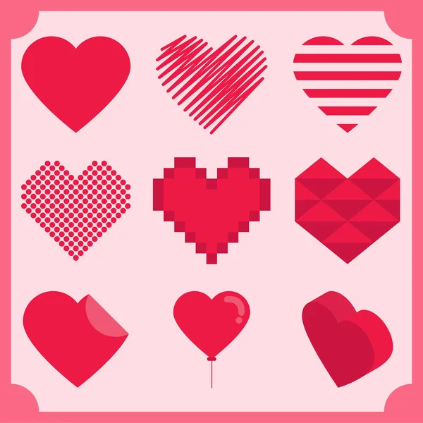 Día San Valentín Vector Ilustración — Archivo Imágenes Vectoriales