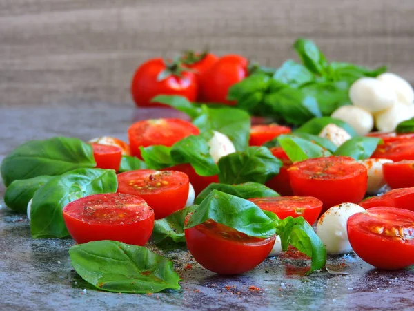 Salade Caprese Italienne Salade Caprese Ensoleillée Salade Caprese Fraîche Sur — Photo