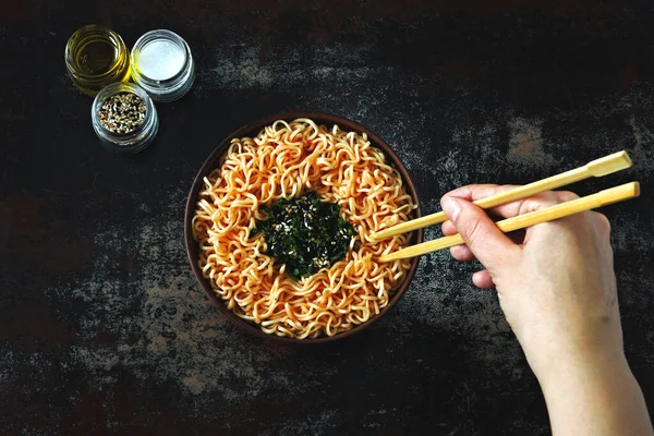 Noodles Bowl Chinese Style Tomato Noodles Bowl View — Stock Photo, Image