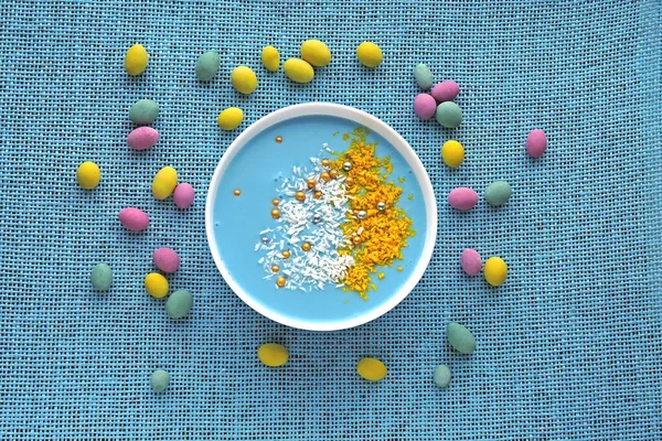 Colorful Easter Breakfast Bowl Easter Mood Easter Sweets — Stock Photo, Image