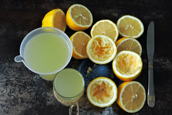 Lemon Fresh Lemons Citrus Juice Extractor Concept Weight Loss Lemon — Stock Photo, Image