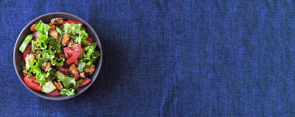 Salada Saudável Com Abacate Mexilhões Keto Almoço Keto Dieta — Fotografia de Stock