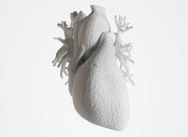 Bioimpresión Corazón Impresión Corazón Concepto Del Futuro Medicina Representación — Foto de Stock