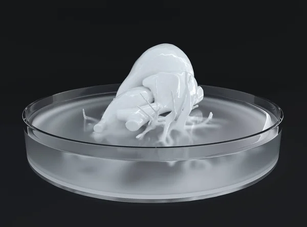 Bioprint of a heart, 3D printing of a heart, concept of the future in medicine -- 3D rendering