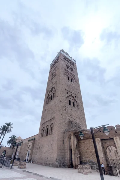Minarete Mesquita Koutoubia Localizado Marrakech Marrocos — Fotografia de Stock