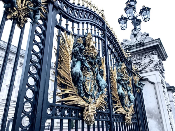 Detalhes Portão Palácio Buckingham Londres Reino Unido — Fotografia de Stock