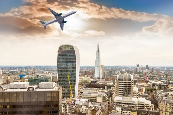 Skyline London Med Vacker Himmel — Stockfoto