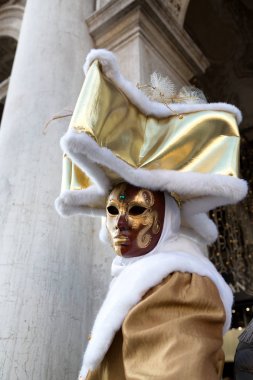 Karnaval, Venedik, İtalya sırasında geleneksel Venedik maske yüz yüze
