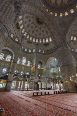 Istanbul, Türkiye - 19 Mayıs 2017: Ayasofya (Ayasofya veya Ayasofya da denir) süs tavan, Bizans Mimarisi, ünlü ve dünya harikası, Istanbul, Türkiye.