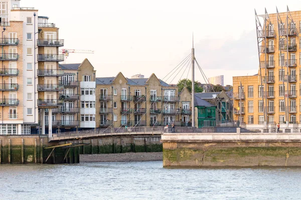 Maisons Sur Front Mer Sur Rivière Thèmes Londres Royaume Uni — Photo