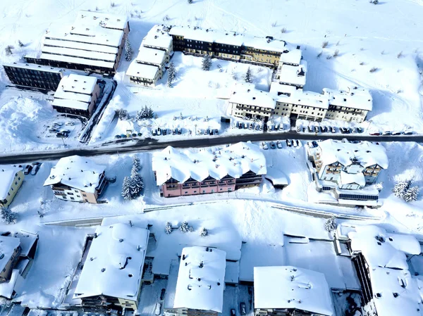 Estância Esqui Passo Del Tonale Itália Vista Aérea — Fotografia de Stock