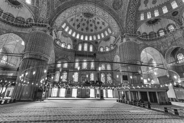 Εσωτερικό Από Μπλε Τζαμί Σουλτάν Αχμέτ Τζαμί Κωνσταντινούπολη Τουρκία — Φωτογραφία Αρχείου