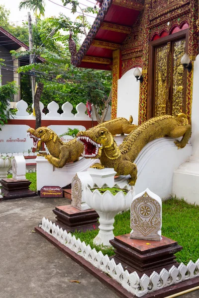 Thai Ornamental Dragons on oriental thai temple