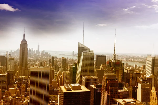 Skyline Manhattan Office Buildings New York City Usa — Stock Photo, Image