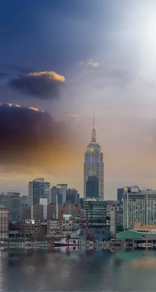 Vedere Frumoasă Orizontului Din Manhattan New York City Sua — Fotografie, imagine de stoc