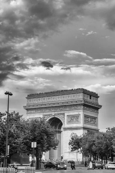Slavné Arc Triomphe Paříž Francie — Stock fotografie
