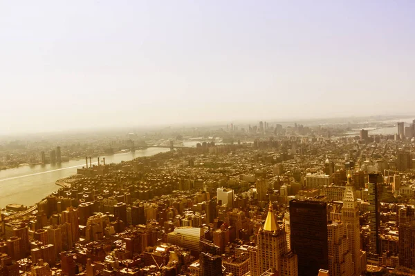 Piękny Widok Lotu Ptaka Miasta Nowy Jork — Zdjęcie stockowe