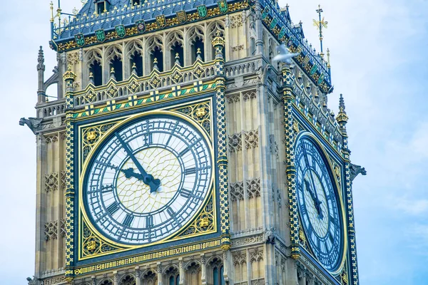 Big Ben Najbardziej Słynny Zegar Świata Londyn — Zdjęcie stockowe