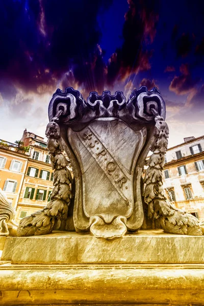 Nápis Staré Fontány Římě — Stock fotografie
