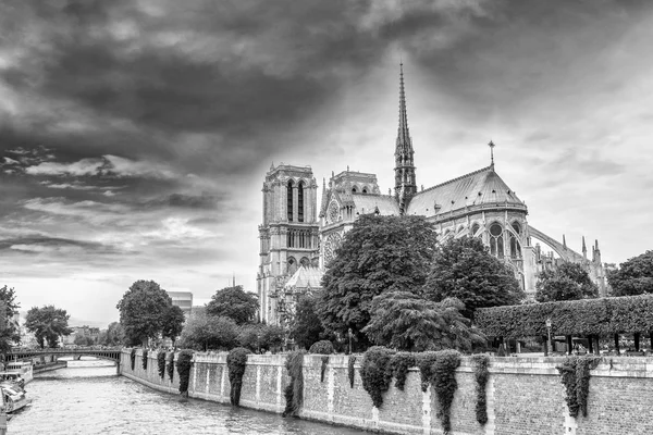 Piękne Niebo Nad Notre Dame Paryż — Zdjęcie stockowe