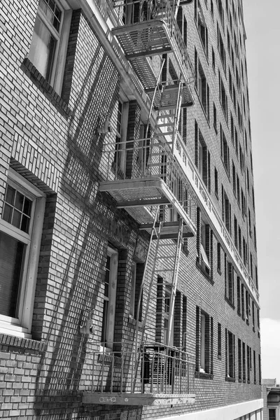 Fire ladder, old building in Manhattan.