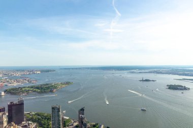 Manhattan'ın Bay, Nyc havadan görünümü