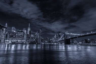Gece, Nyc tarafından aşağı Manhattan