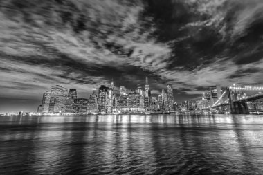 Gece, Nyc tarafından aşağı Manhattan