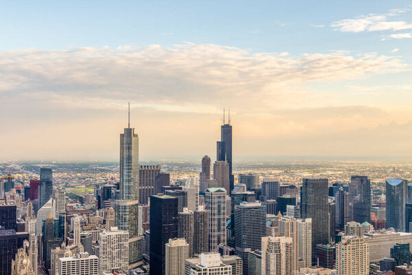 Aerial view of Chicago.