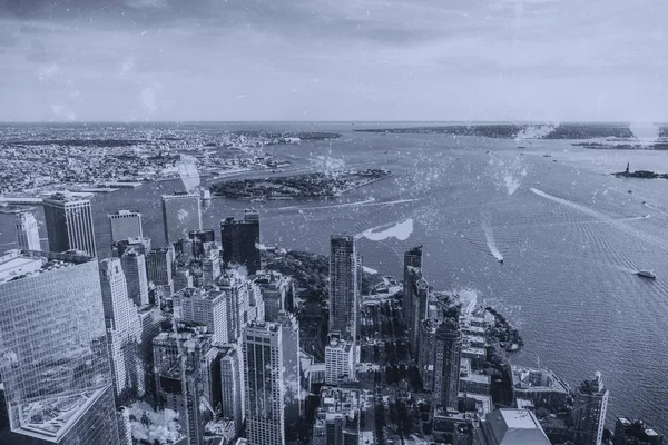 Вид на Манхэттен, Нью-Йорк — стоковое фото