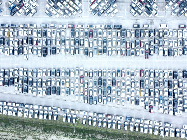 Vista aérea del aparcamiento de aduanas — Foto de Stock