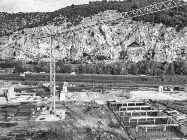 Aerial view of a construction site — Stock Photo, Image