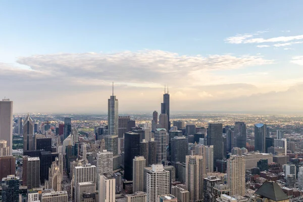 Vista aérea do horizonte de Chicago — Fotografia de Stock