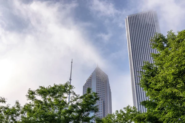 Rascacielos Niebla Chicago — Foto de Stock
