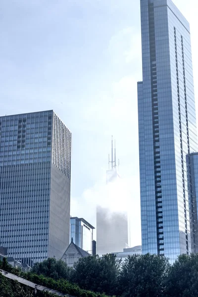 Wolkenkrabbers Mist Chicago — Stockfoto