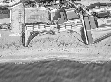 İtalya, Toskana 'da kış mevsiminde havadan yıkanma manzarası