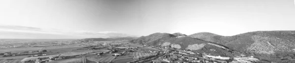 Vue aérienne panoramique des collines de Toscane — Photo