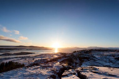 İzlanda, panoramik günbatımı