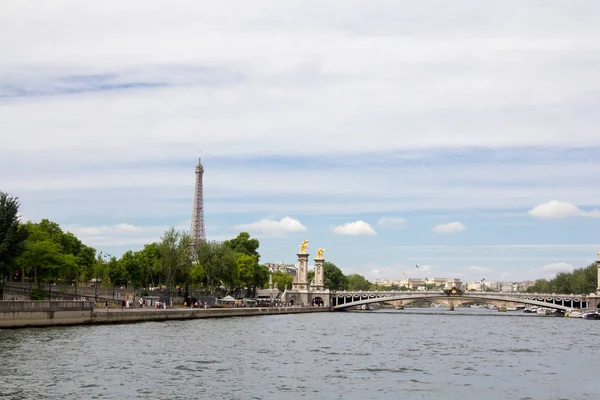 Vista panoramica dal fiume Seinne, Parigi — Foto Stock