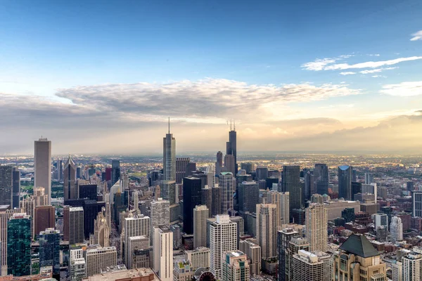 Воздушный вид на Чикаго Skyline — стоковое фото