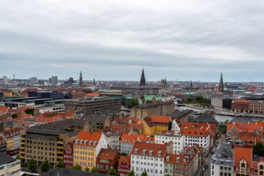 Kopenhag üzerindeki bir uçaktan panoramik manzara