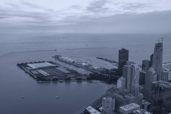 Aerial View of the port of Chicago — Stock Photo, Image