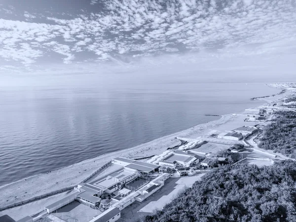 Kışın Toskana kıyılarının havadan görünüşü — Stok fotoğraf