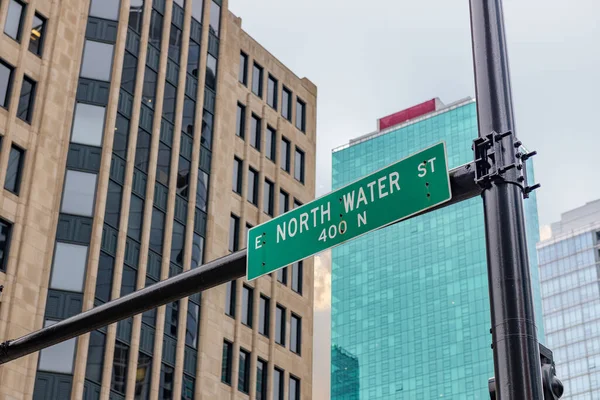 North Water Sign Street Chicago — Stock Photo, Image