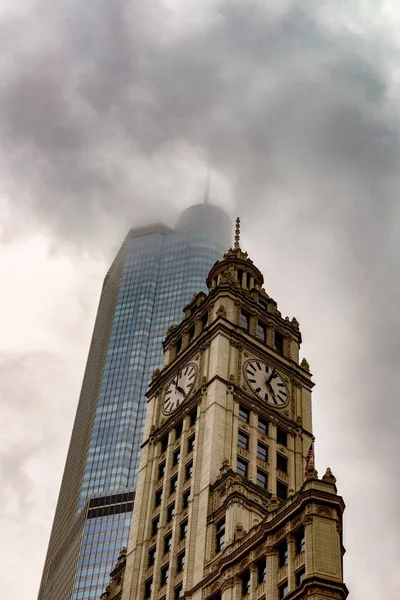Rascacielos Viejos Nuevos Chicago — Foto de Stock