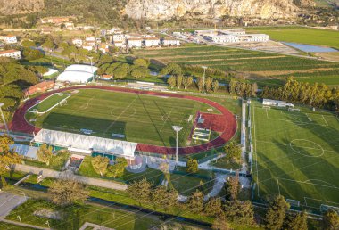 İHA 'dan hava görüntüsü, Covid-19 karantinası nedeniyle spor tesisleri kapalı..