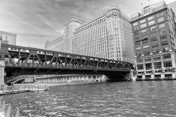 Chicago and its bridges connecting the city.