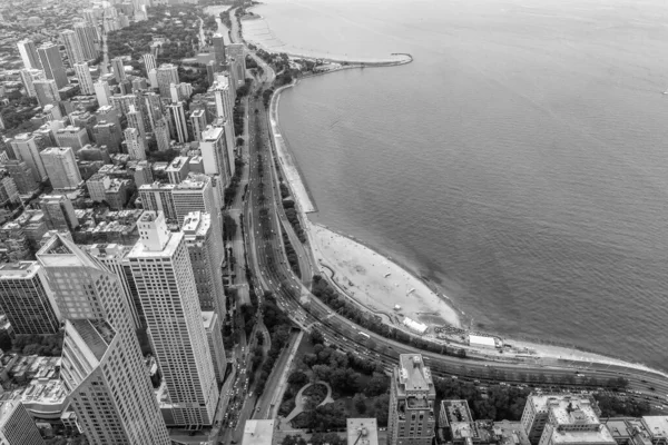 シカゴの北海岸の空中ビュー — ストック写真