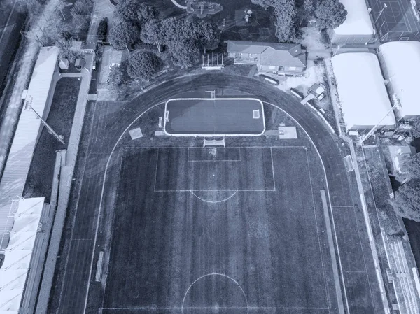 Dan Hava Görüntüsü Covid Karantinası Nedeniyle Spor Tesisleri Kapalı — Stok fotoğraf