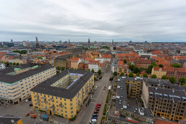 Панорамный Вид Самолета Над Копенгагеном — стоковое фото